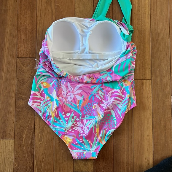 16. Michelle McDowell The Mia in the Trees One Shoulder Swimsuit - Picture 14 of 15